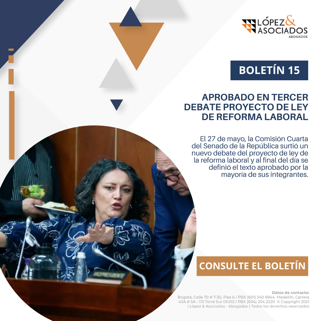 Aprobado en tercer debate proyecto de ley de reforma laboral