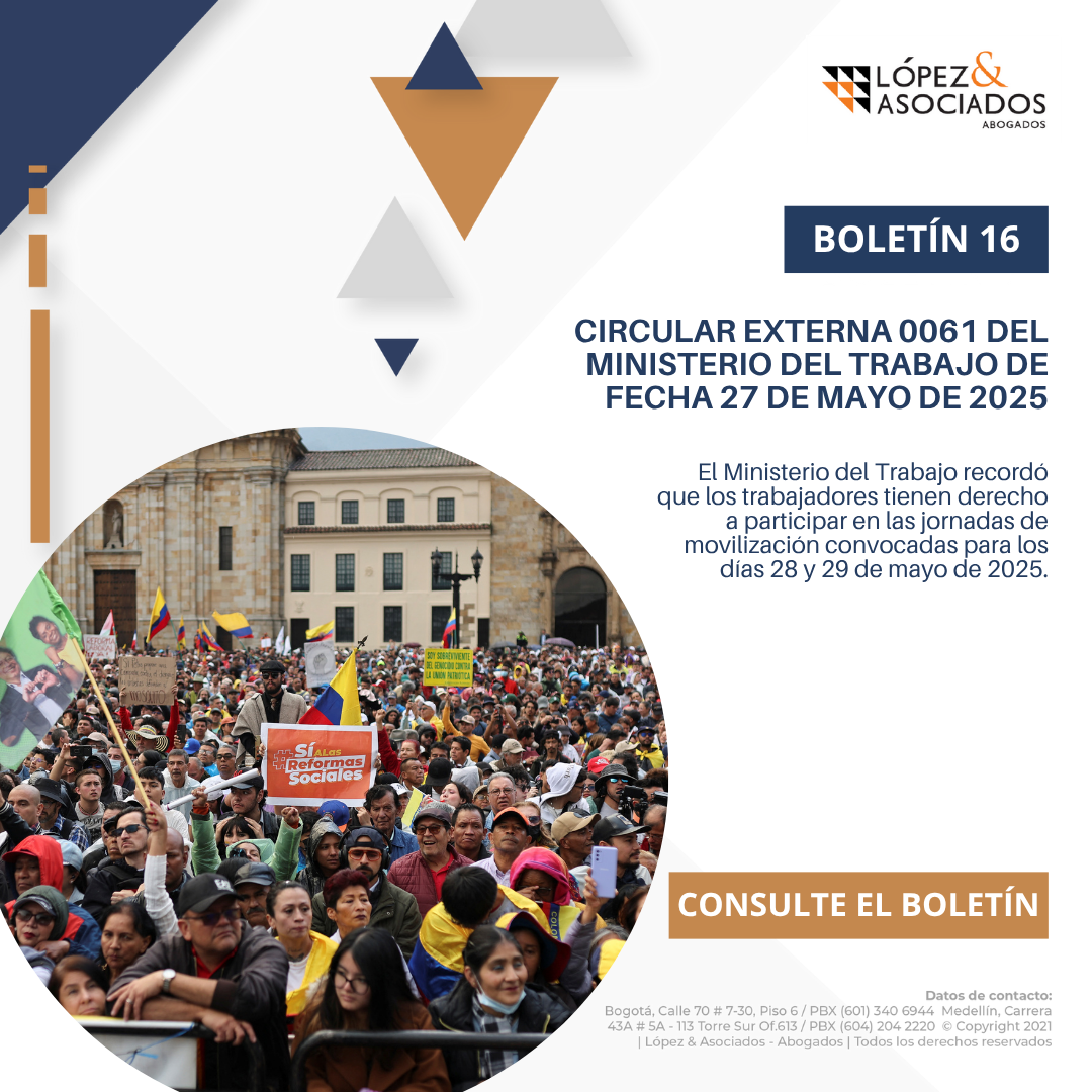 Circular Externa 0061 del Ministerio del Trabajo de fecha 27 de mayo de 2025